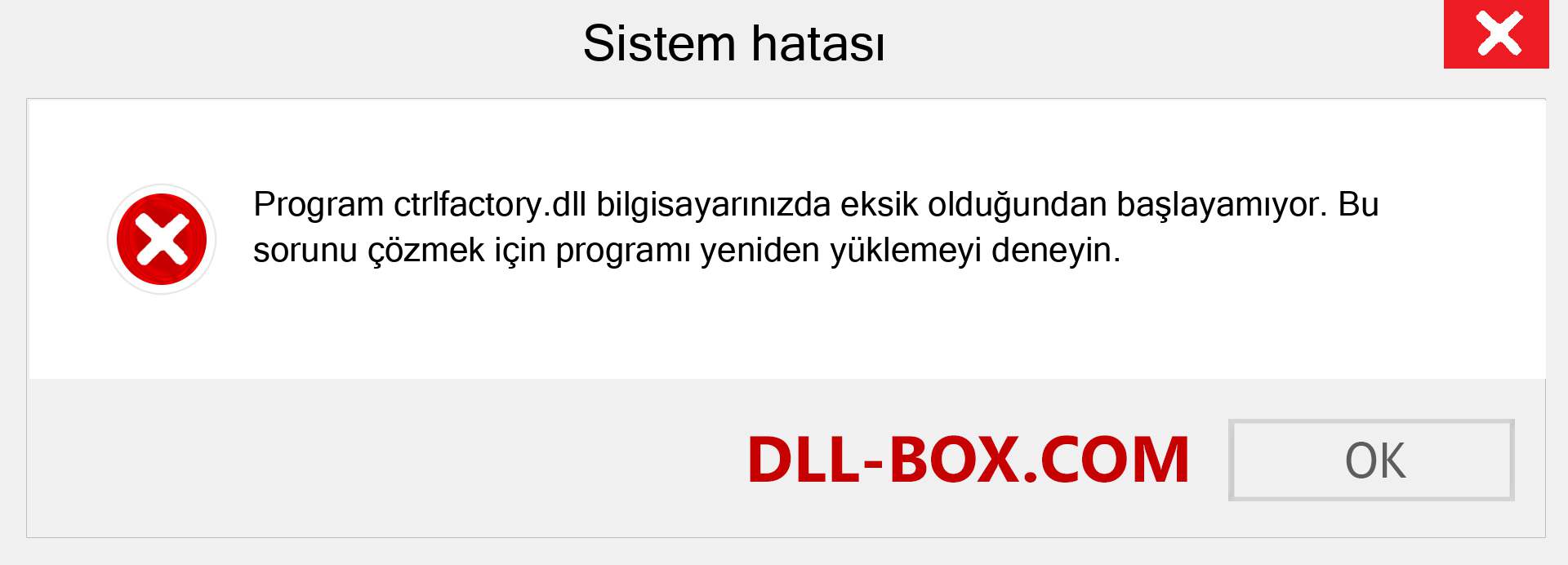 ctrlfactory.dll dosyası eksik mi? Windows 7, 8, 10 için İndirin - Windows'ta ctrlfactory dll Eksik Hatasını Düzeltin, fotoğraflar, resimler